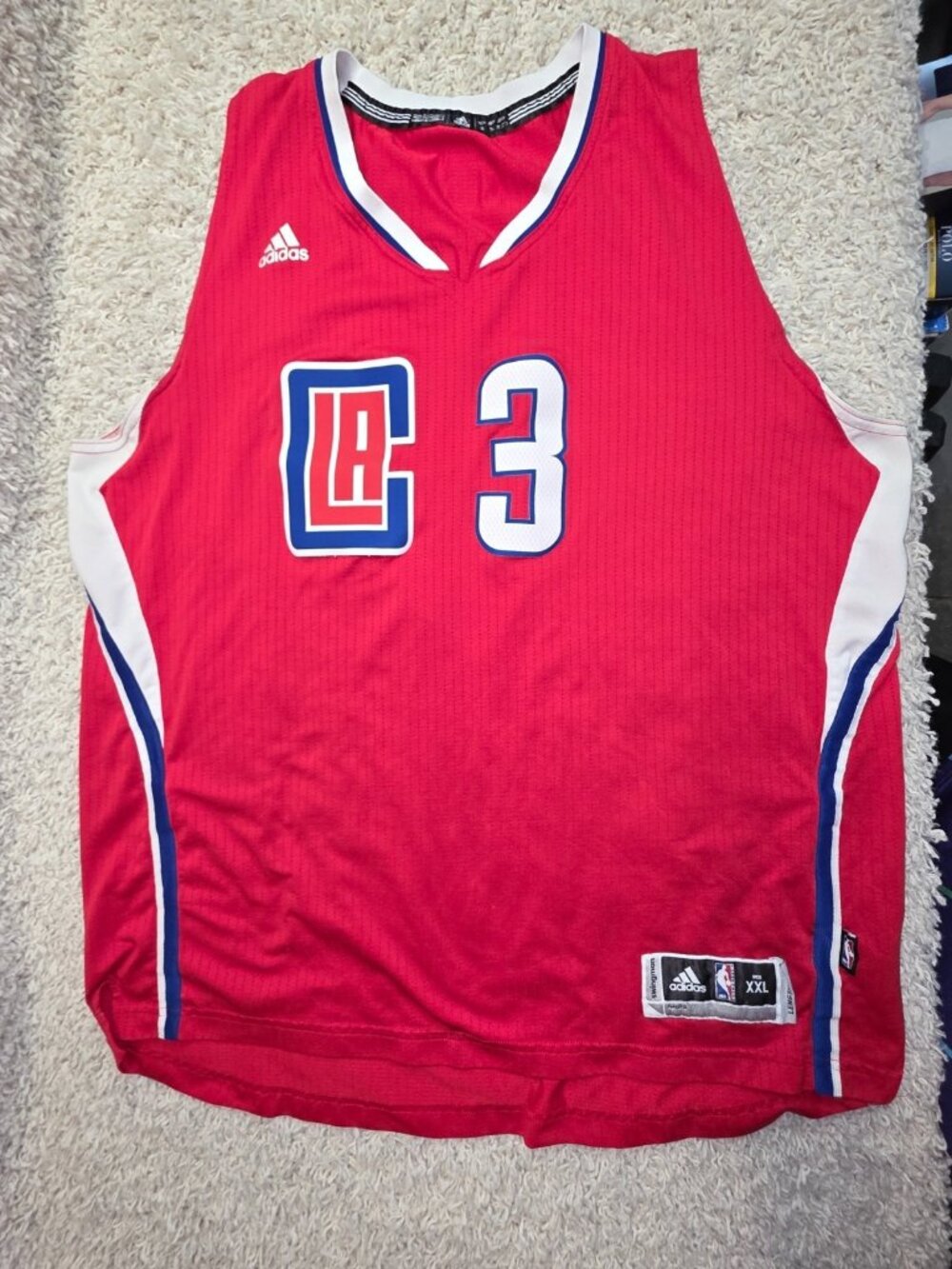 New 2015 Chris Paul Clippers Men’s Size 2XL Red Rev 30 Adidas Jersey With Tags